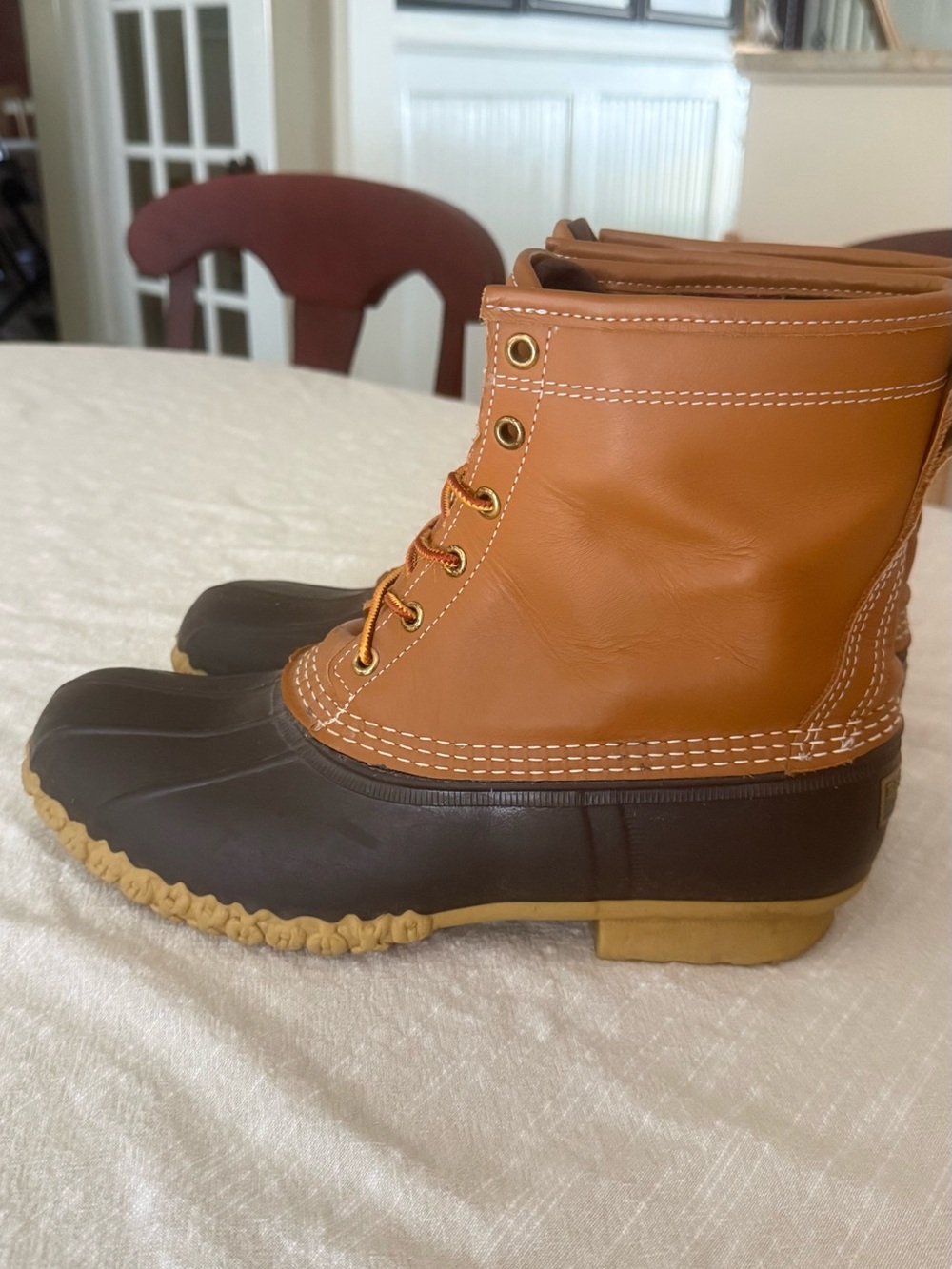 L.L. Bean Brown and Black Men’s Duck Boots size 9 mens - Picture 3 of 9